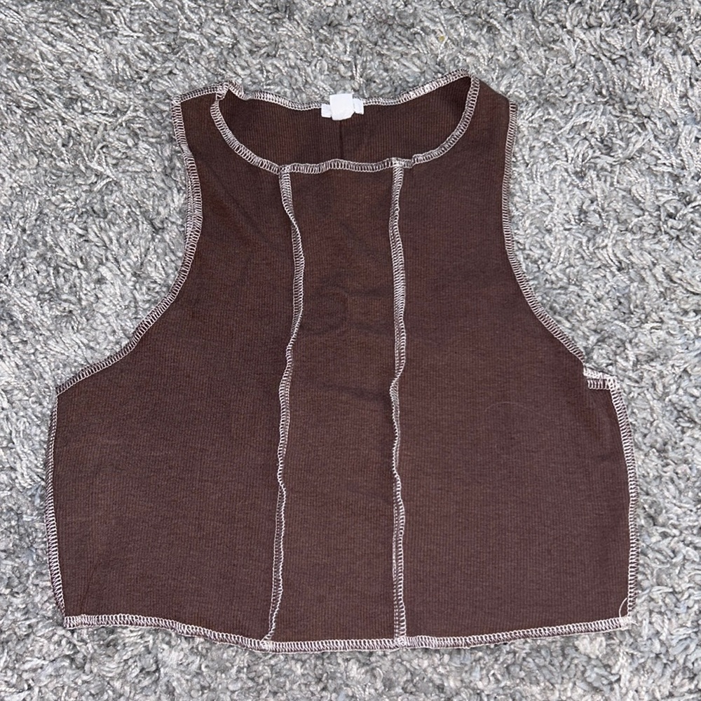 Garage Brown Seam Tank Size Small